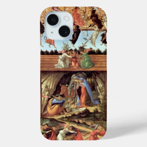 Birth of Christ by Botticelli Christmas Nativity iPhone 15 Case