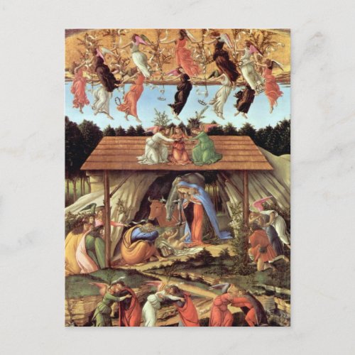 Birth of Christ by Botticelli Christmas Nativity Postcard