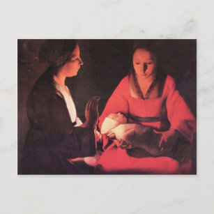 Birth of Christ by Georges de La Tour Postcard