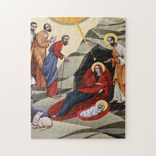 Birth of Christ Orthodox Christian Icon Jigsaw Puzzle