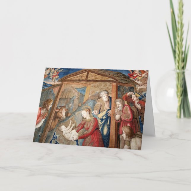 Birth of Christ Tapestry detail Holiday Card (Front)