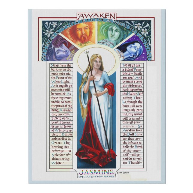 Birth of Jasmine Poster Faux Canvas Print (Front)