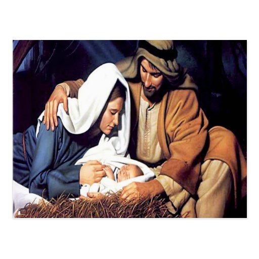 Birth of Jesus Christmas Postcard | Zazzle