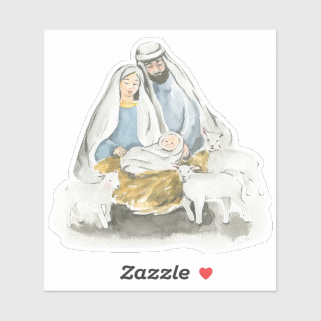 Birth of Jesus Christmas Sticker (Sheet)