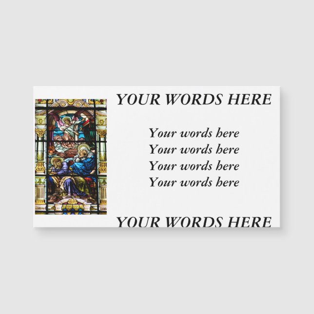 Birth of Jesus Stained Glass Window (Front)