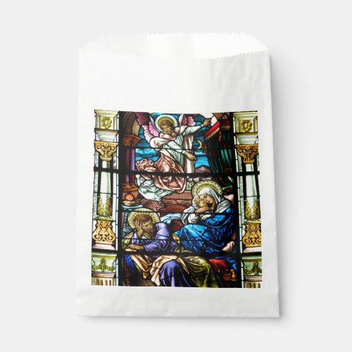 Birth of Jesus Stained Glass Window Favor Bag