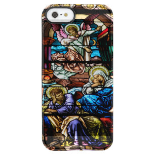 Birth of Jesus Stained Glass Window Clear iPhone SE/5/5s Case