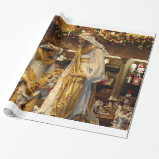 Birth of Jesus with Mary and Joseph Wrapping Paper