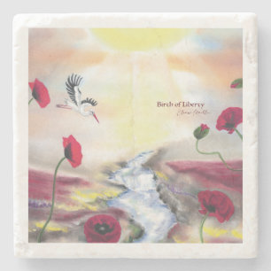 Birth of Liberty Stone Coaster