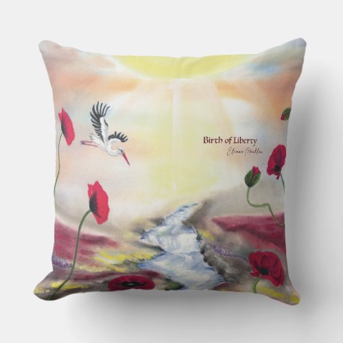 Birth of Liberty Throw Pillow