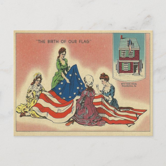 Birth of Our Flag Postcard (Front)