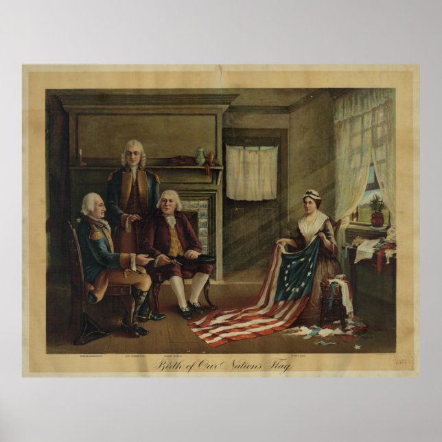 Birth of Our Nation's Flag Poster (Front)