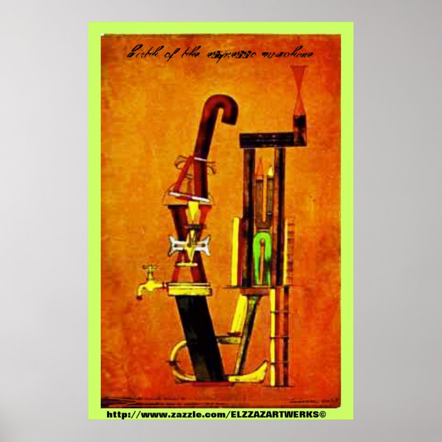 "birth of the espresso machine" poster (Front)