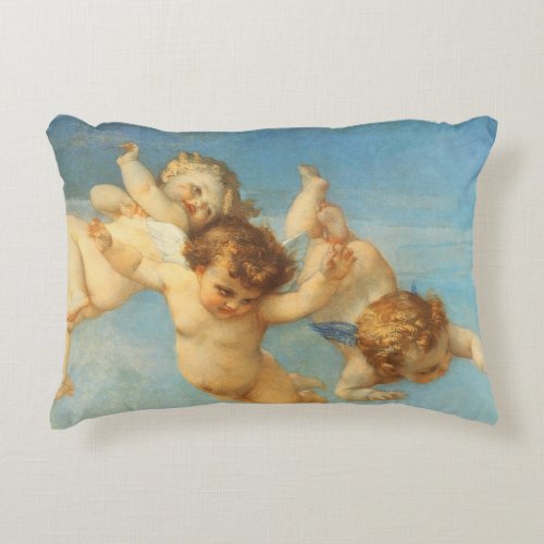 Birth of Venus Angels detail by Alexandre Cabanel Accent Pillow