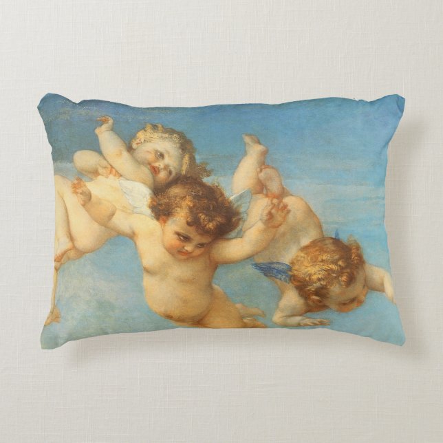 Birth of Venus, Angels detail by Alexandre Cabanel Accent Pillow (Front)