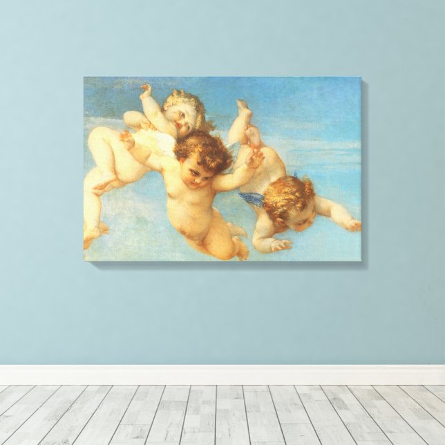 Birth of Venus, Angels detail by Alexandre Cabanel Canvas Print (Insitu(Wood Floor))