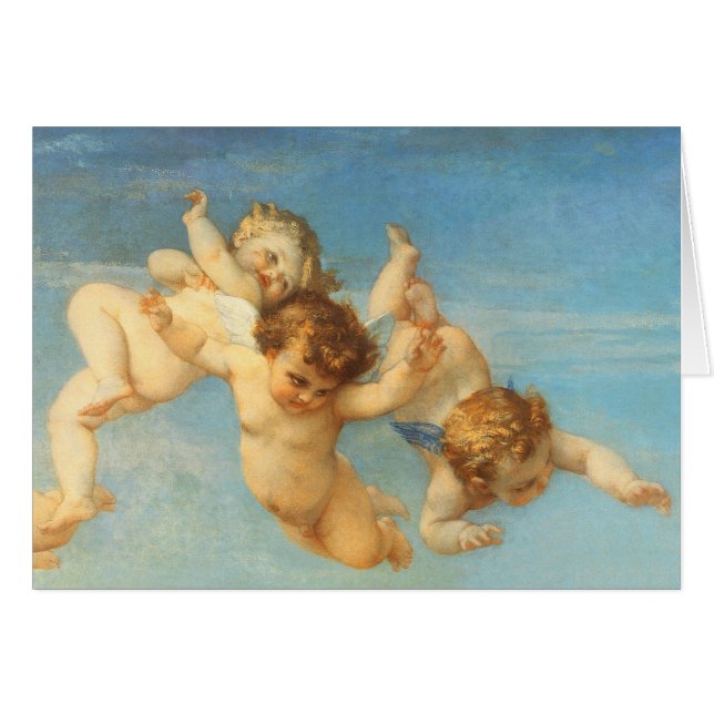 Birth of Venus, Angels detail by Alexandre Cabanel Cards (Front Horizontal)
