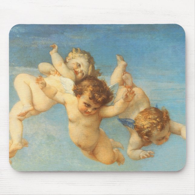 Birth of Venus, Angels detail by Alexandre Cabanel Mouse Pad (Front)