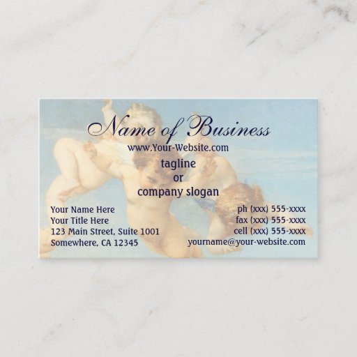 Customizable Birth of Venus, Angels detail by Cabanel Business Card Template