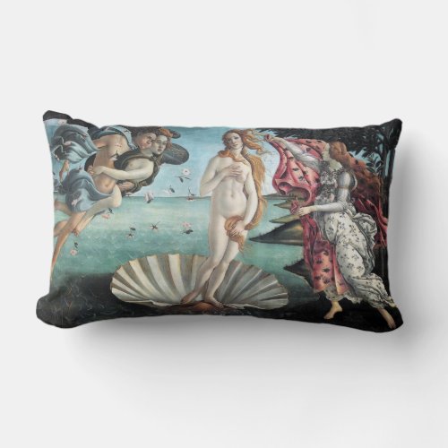 Birth Of Venus Botticelli Lumbar Pillow