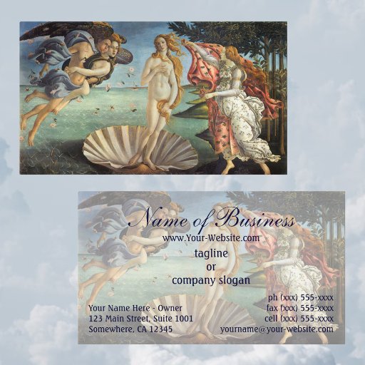 Customizable Birth of Venus by Sandro Botticelli Business Card Template