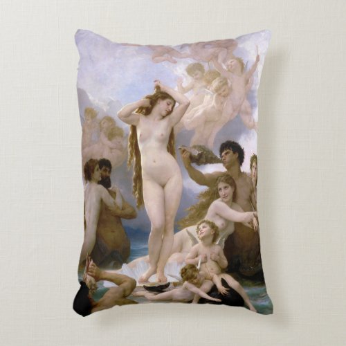 Birth of Venus by William_Adolphe Bouguereau Accent Pillow