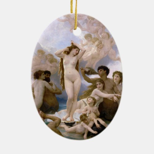 Birth of Venus by William_Adolphe Bouguereau Ceramic Ornament