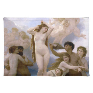 Birth of Venus by William-Adolphe Bouguereau Cloth Placemat