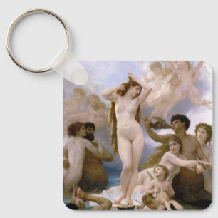 Birth of Venus by William-Adolphe Bouguereau Keychain