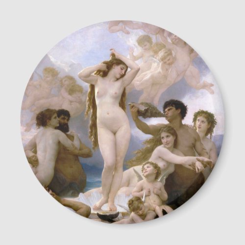 Birth of Venus by William_Adolphe Bouguereau Magnet