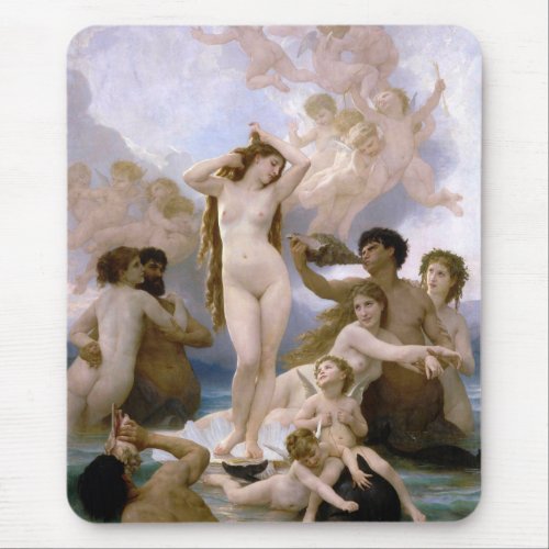 Birth of Venus by William_Adolphe Bouguereau Mouse Pad