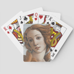 Birth of Venus close up by Sandro Botticelli Poker Cards