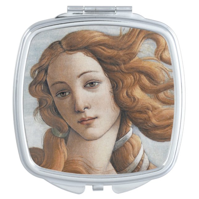 Birth of Venus close up by Sandro Botticelli Vanity Mirror (Front)