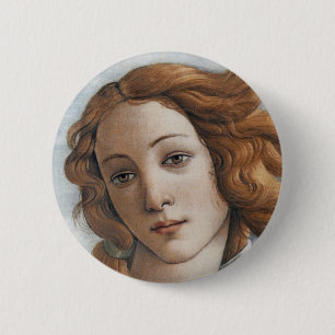 Birth of Venus close up head Button