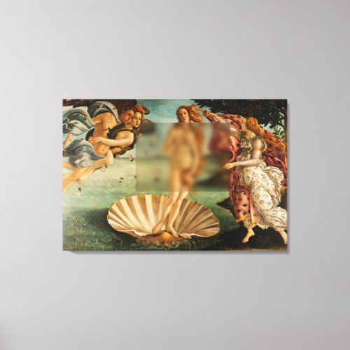 Birth Of Venus Funny Remake with Glass Canvas