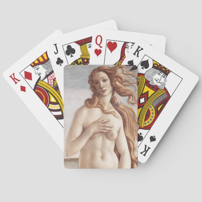 Birth of Venus in detail by Sandro Botticelli Poker Cards (Back)