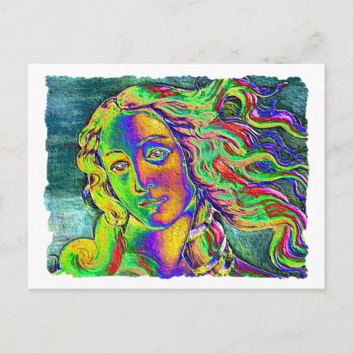 Birth of Venus Rough Edge Postcard