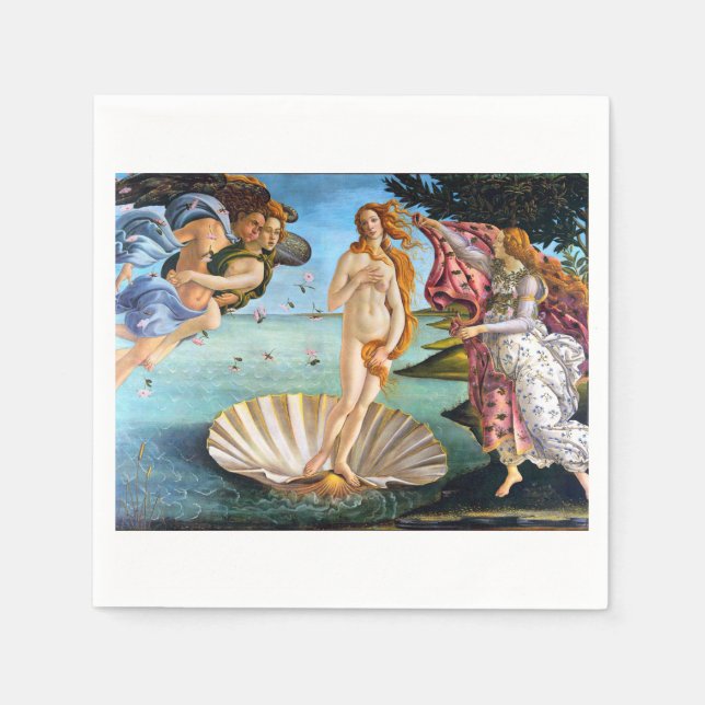 Birth Of Venus Sandro Botticelli Restored Version Napkins (Front)