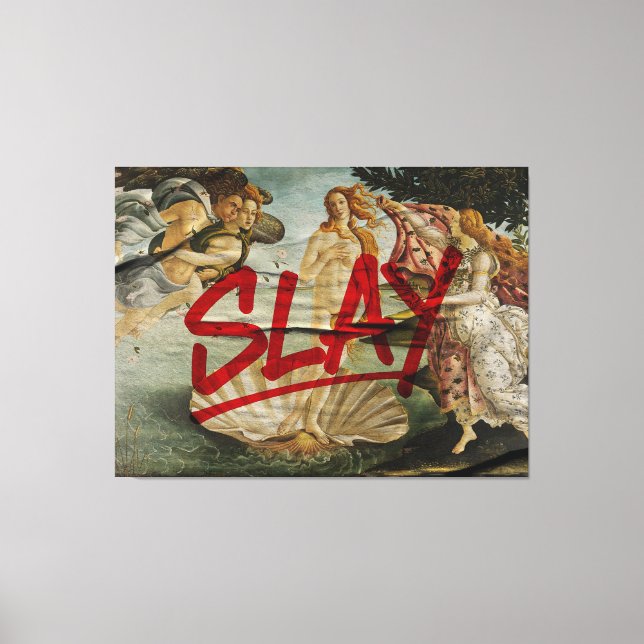 Birth of Venus × SLAY – Red Marker Edition Canvas Print (Front)