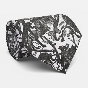 Birth of Wolves – Expressionist Noir Neck Tie