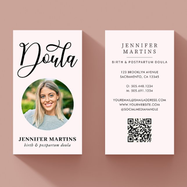 Birth & Postpartum Photo Doula Business Card (Creator Uploaded)