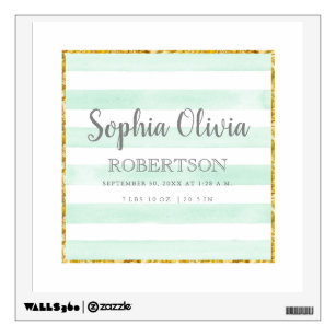 Calligraphy Nursery Wall Decals Stickers Zazzle