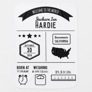 Birth Stats Baby Blanket