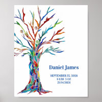 Birth Stats Nursery Canvas Print