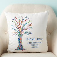 Birth Stats Nursery Pillow