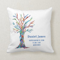 Birth Stats Nursery Pillow