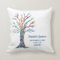 Birth Stats Nursery Pillow