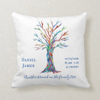 Birth Stats Nursery Pillow