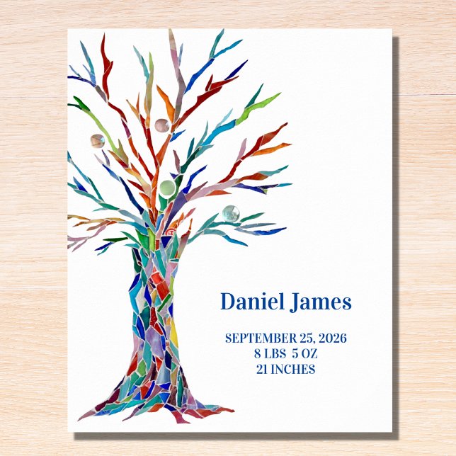 Birth Stats Nursery Tabletop Plaque with Easel (Creator Uploaded)