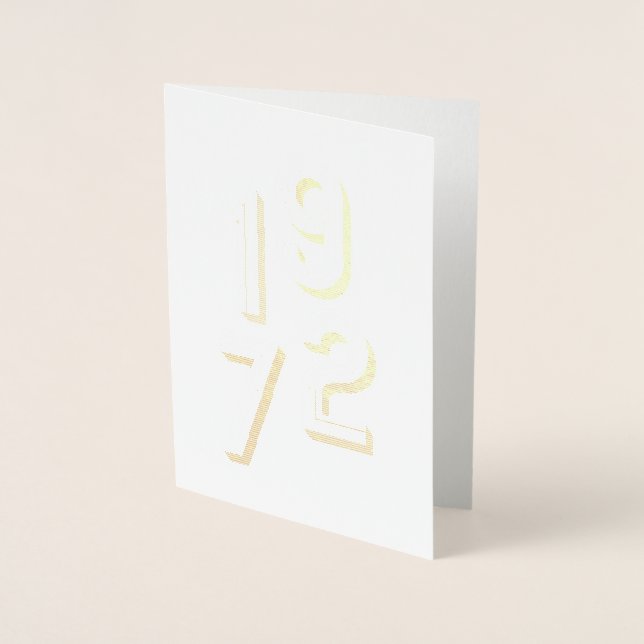 Birth year - 1972 - 50th Birthday Card (Front)
